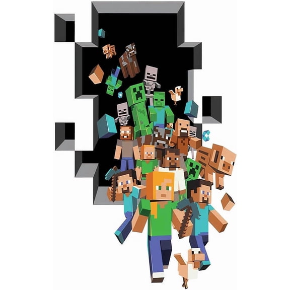 3D Multi Character Wall Decal Vinyl Removable Wall Sticker 50 x 70 cm For Home & Kids Bedroom Decor Room Art Mural Christmas/Birthday Gift