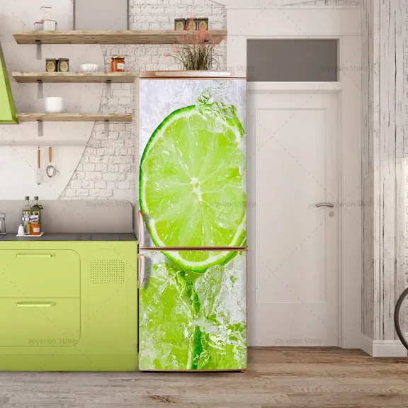 3D Multi-Style Refrigerator Sticker Outdoor PVC Waterproof Self-Adhesive Poster Home ration Refrigerator Sticker