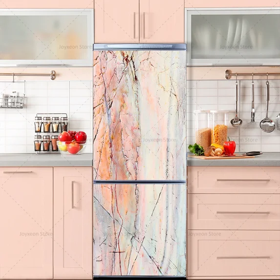 3D Multi Style Refrigerator Sticker Vinyl Waterproof Self Adhesive Home Decor Custom Size Pattern Ki