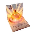 thumbnail image 1 of 3D Musical Birthday Greeting Card with Sparkling Lights and Glitter Cake Design for All Ages Special Celebration, 1 of 5