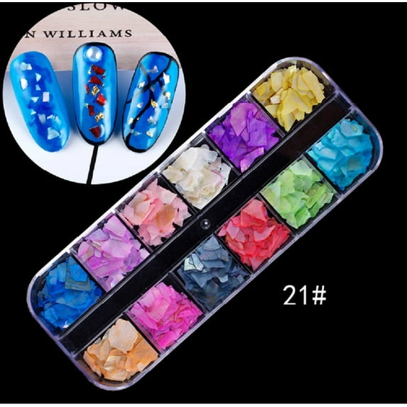 3D Nail Art Decoration Set – 12-Grid Rhinestone & Stud Collection with Acrylic Tips for Creative Nail Designs TIKA