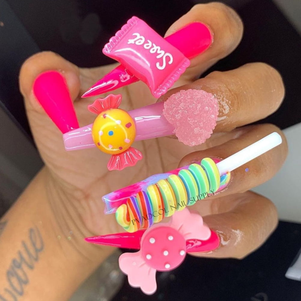 20 Large 3D Candy Nail Charms | Nail Art