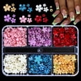 3D Nail Cute for Nails Design Kit,Multi-Styles Colorful 3D Five-Petal ...