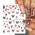 3D Nail Sticker Russian English Letter Sticker For Nails Foil Love