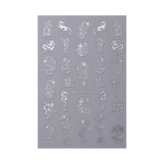 3D Nail Stickers Mold for Embossing Gel Print, Carving Template Tool for DIY Nail Art Decorations