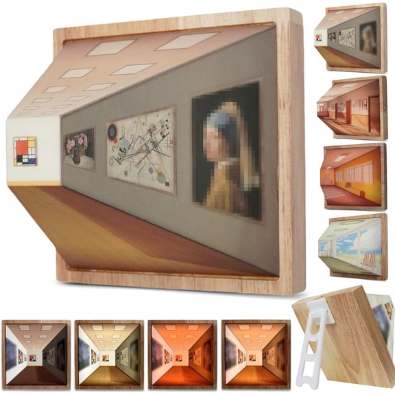 3D Naked Eye Visual Night Light, 3D Optical Illusion Wall Art, Creative Wall-Mounted Decorative Lamp with Three Dimensional Visual Effect, Suitable for Bedroom, Study, Office Unique Atmosphere Lamp