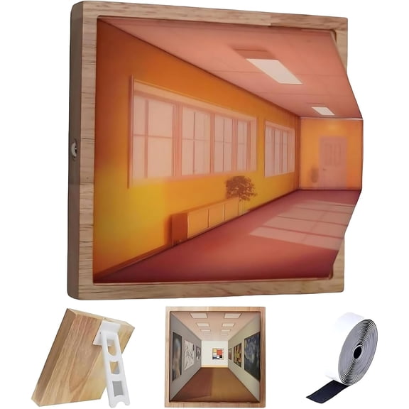 3D Naked Eye Visual Night Light - Creative Wall-Mounted Decorative Lamp, Classic Art Work Design, Suitable for Bedroom, Study, Office Unique Atmosphere Lamp,Corridor