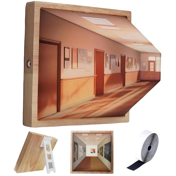 3D Naked Eye Visual Night Light - Creative Wall-Mounted Decorative Lamp, Classic Art Work Design, Suitable for Bedroom, Study, Office Unique Atmosphere Lamp,Corridor
