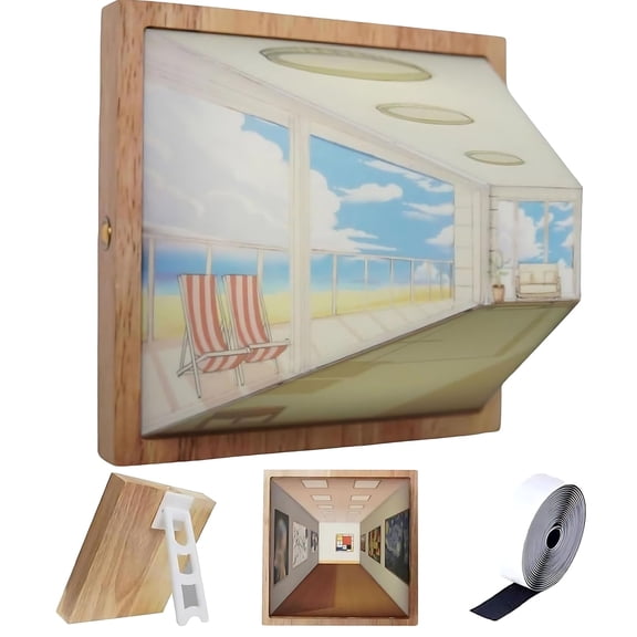 3D Naked Eye Visual Night Light - Creative Wall-Mounted Decorative Lamp, Classic Art Work Design, Suitable for Bedroom, Study, Office Unique Atmosphere Lamp,Corridor