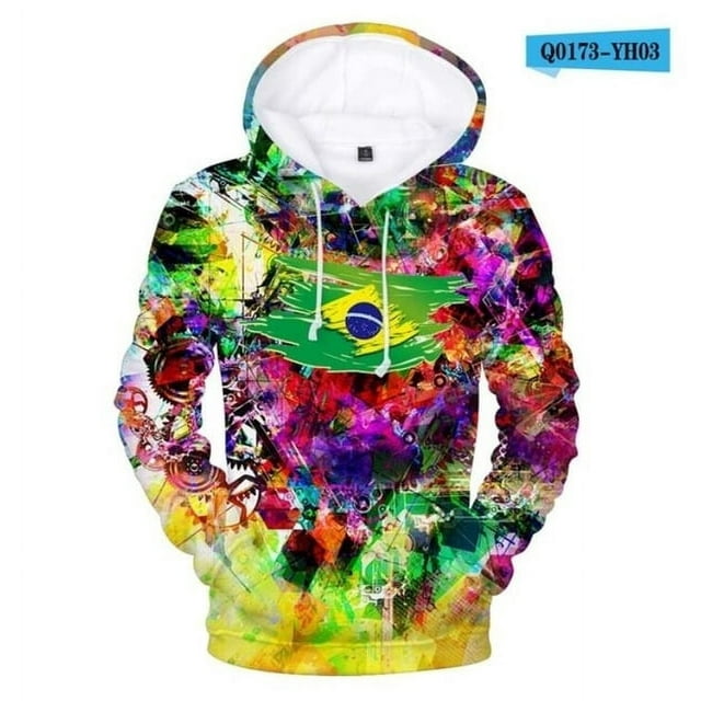 3D National Flag Print Portugal Argentina France USA Canada Brazil