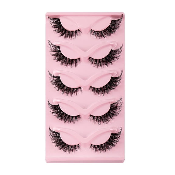 3D Natural Fluffy False Eyelashes, Handmade Cross Cluster Reusable Makeup