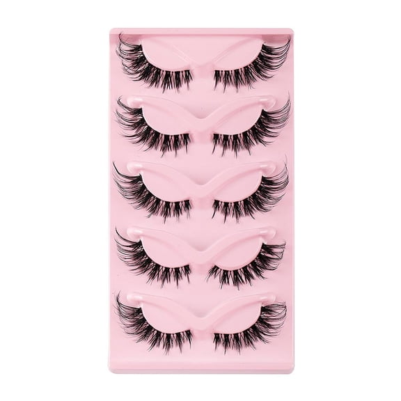 3D Natural Fluffy False Eyelashes, Handmade Cross Cluster Reusable Makeup