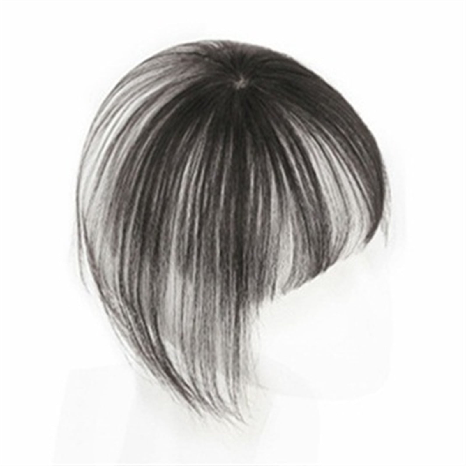 3D Natural Human Hair Bangs Clip-in Extensions - Seamless Top Design ...