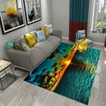 3D Natural Landscape Carpet Sunset Tree Flower Scenery Carpets Living