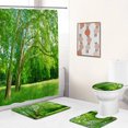 3D Natural Landscape Forest Fabric Waterproof Shower Curtain Bathroom