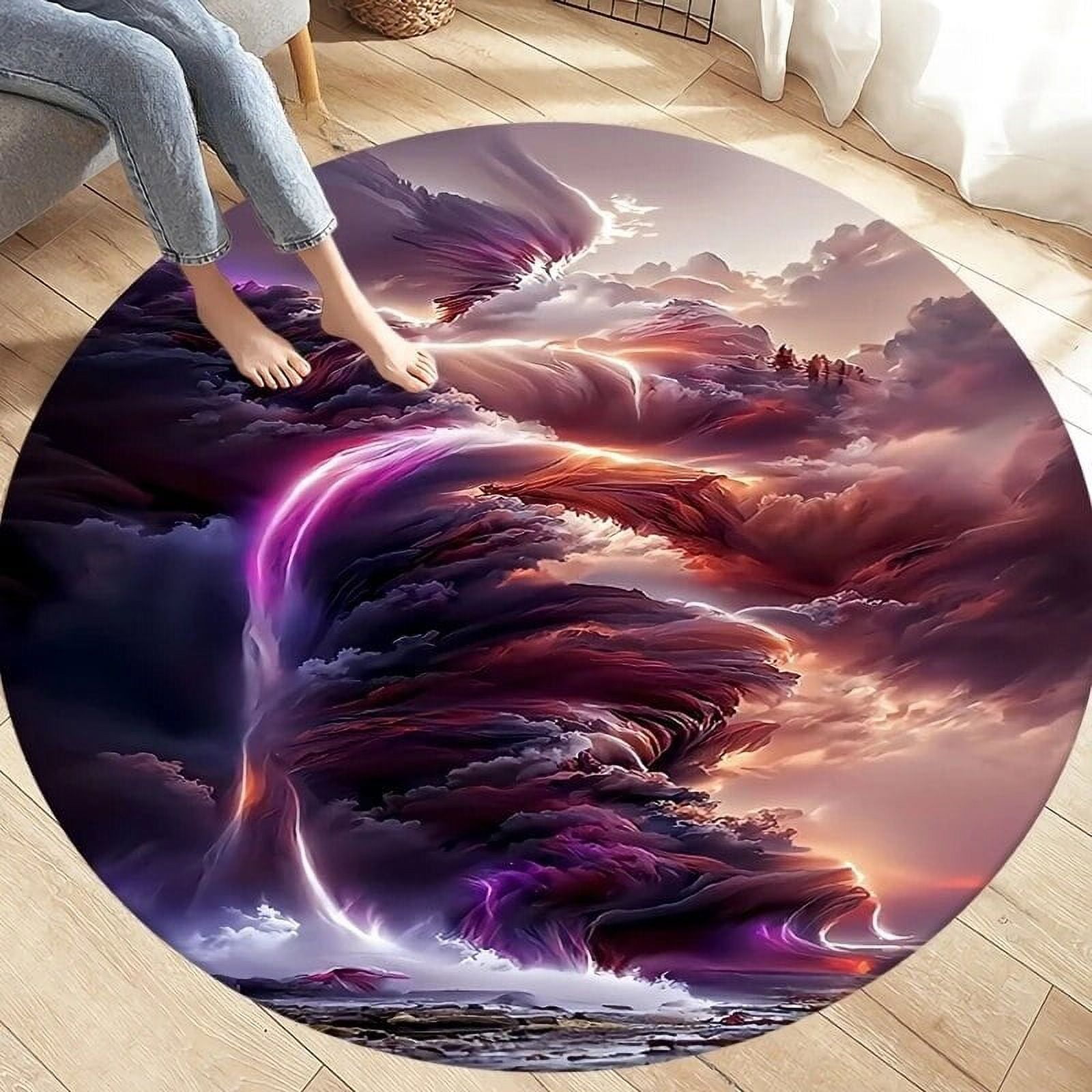 3D Auspicious Clouds 209 World Map Non Slip Rug Mat