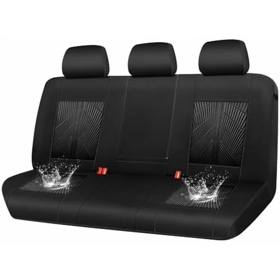 3D Neoprene Back Seat Cover, Waterproof Rear Seat Covers Universal Fit for Cars Sedans Trucks Vans and SUVs, Black