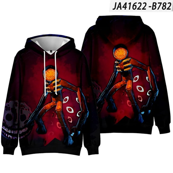3D New Doors Roblox Figure Escape The Door Game Surrounding Casual Pullover Hooded Fashion Loose Hooded Adult Children's Sweater