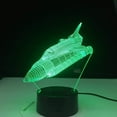 thumbnail image 1 of 3D Night lamp, 3D lamp 3D Illusion Night Lights 3D Airplane Optical Illusion Desk Lamp 7 Color USB Touch Switch Desk Night Light (J), 1 of 7
