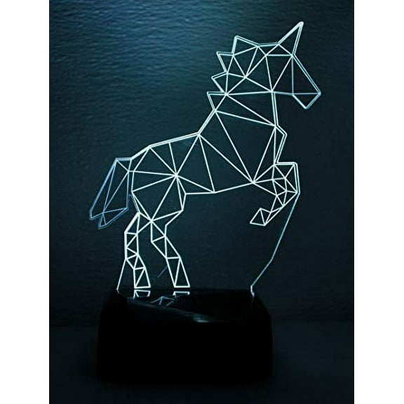 3D Nightlight Unicorn Creative 3D Visualization Lamp Touch-Switch LED 7 Colors 9?? Home Decor Birthday Christmas Housewarming Gift CL50