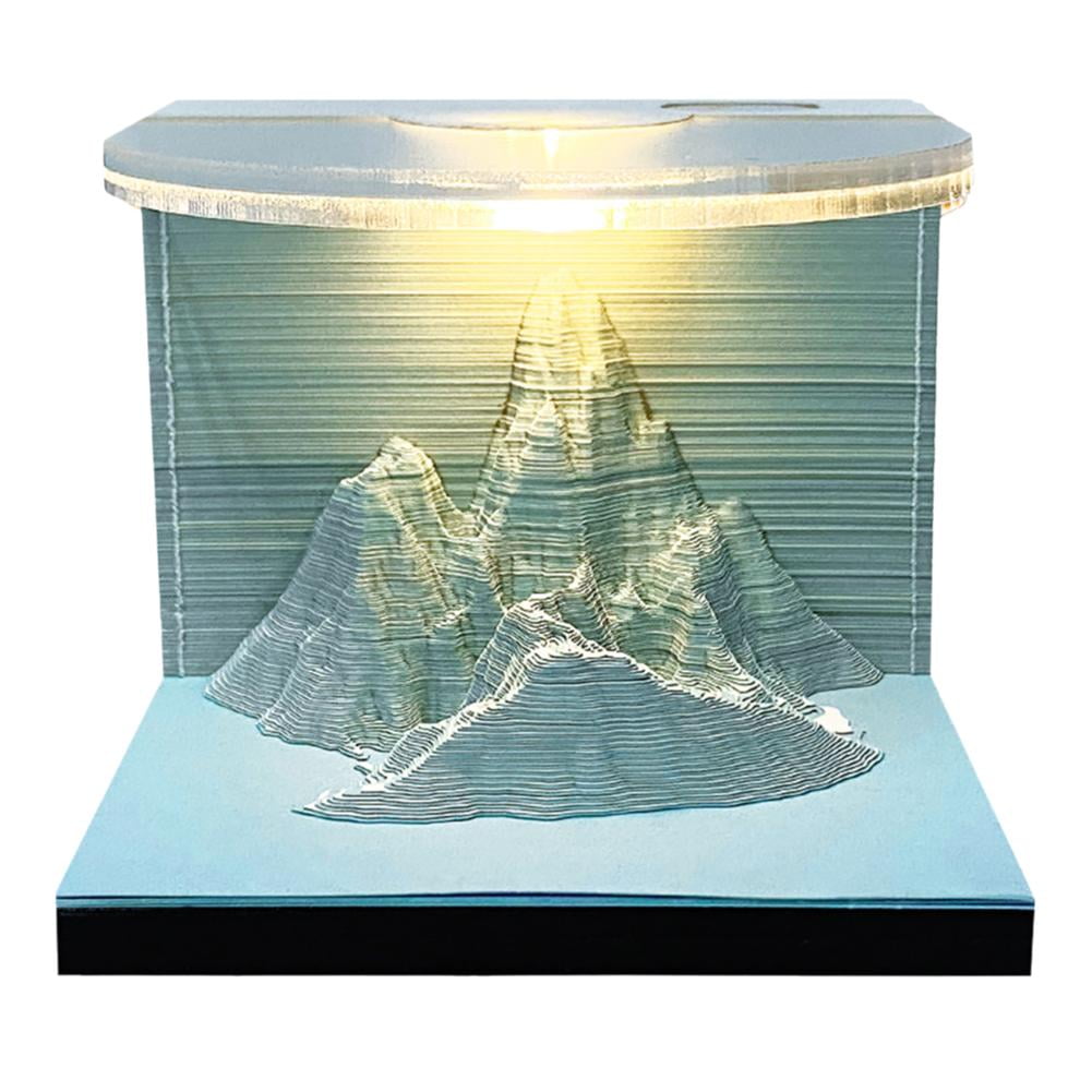 3D Notepad Sunrise Mountain Led Memo Padnote Block Sticky Note 3D Table ...