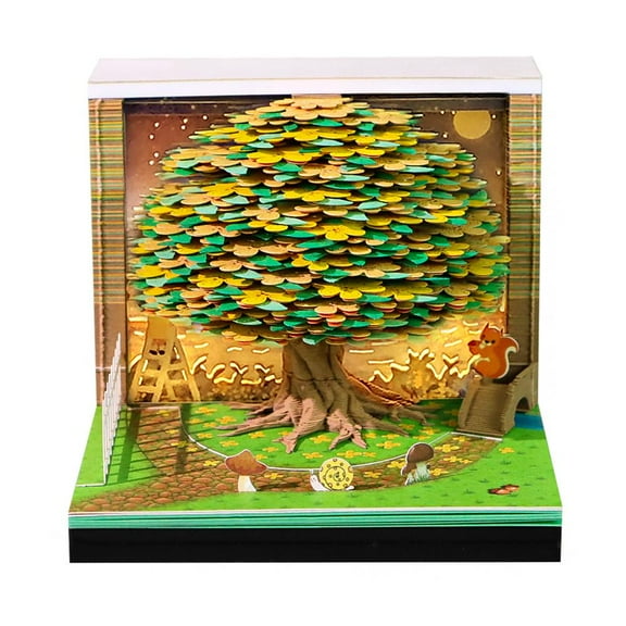 3D Notepad Treehouse Desktop Decor Memo Pad Ideal As Office Gift Or For Christmas And Birthday Occasions