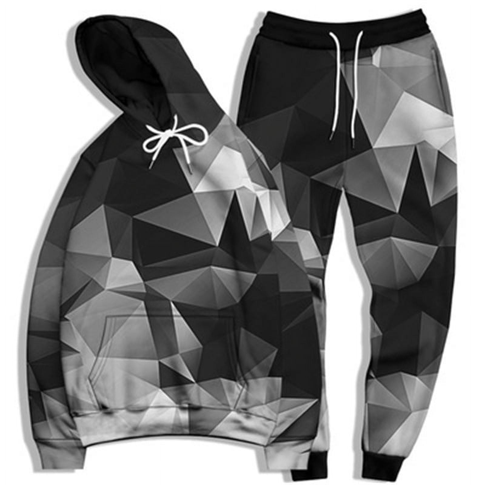 3D Novelty Colorful Print Hooded Athletic Tracksuit for Men Women 2 ...