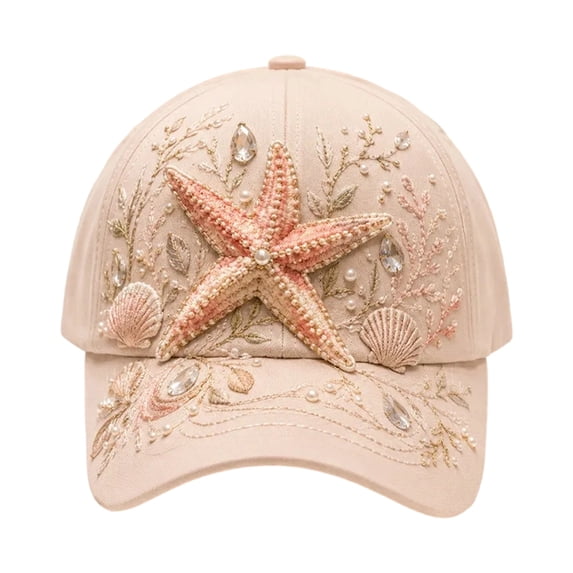 3D Ocean Creatures Embroidery Cap, 2026 New Adjustable Cotton Baseball Cap with Raised Embroidered Sea Animal for Man Woman
