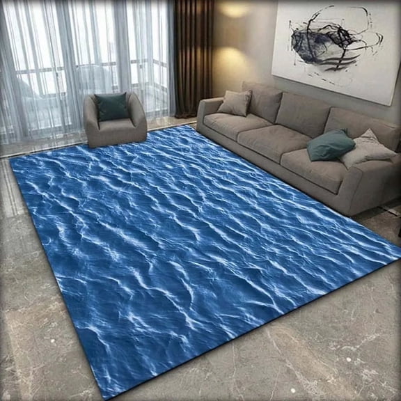 3D Ocean Seawater Beach Water Area Rug Carpet Rug for Living Room Bedroom Sofa Doormat Decor Crawl Non-slip Floor Mat