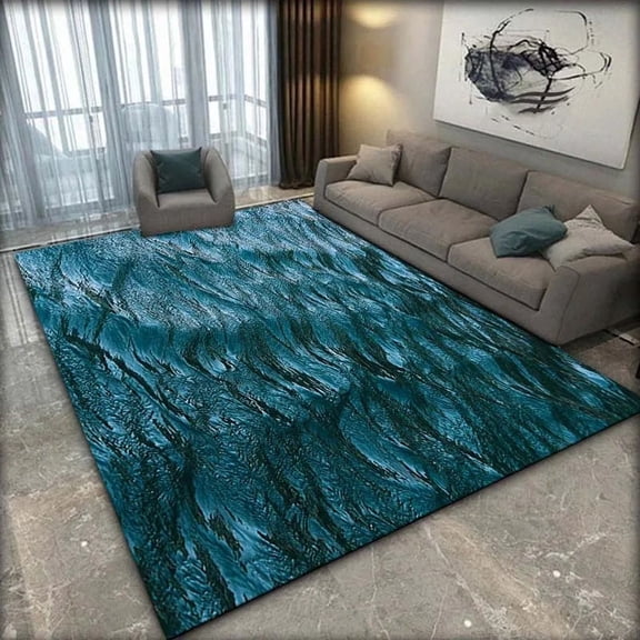 3D Ocean Seawater Beach Water Area Rug Carpet Rug for Living Room Bedroom Sofa Doormat r Kid Play Crawl Non-slip Floor Mat
