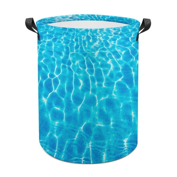 3D Ocean Seawater Beach Water Laundry Basket for Dirty Clothes Storage Hamper Home Organizer Foldable