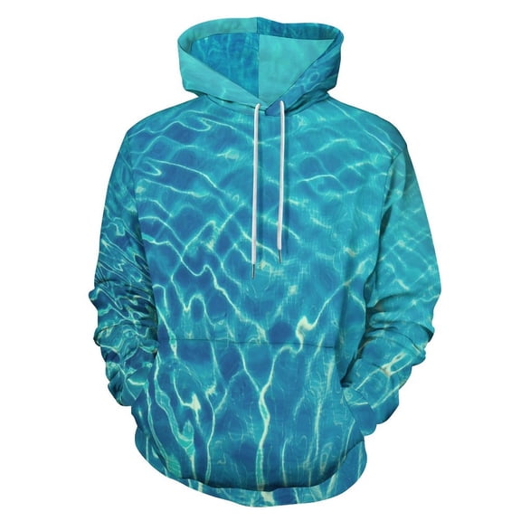 3D Ocean Seawater Beach Water Men's Women Vintage 3D Hooded Sweatshirt - All-Season Loose Fit Streetwear