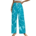 thumbnail image 1 of 3D Ocean Seawater Beach Water Pajama Pants Breathable with Pockets Pajamas For Lady Vintage Sleeping Pants Bedroom Homewear, 1 of 6
