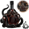 thumbnail image 1 of 3D Octopus Liquor Bottle, 350ml Octopus Shaped Glass Decanter,Nautical Art Collector Display for Premium Display for Wine, Liquor, Soda Bottles or Stanley Cup, 1 of 9