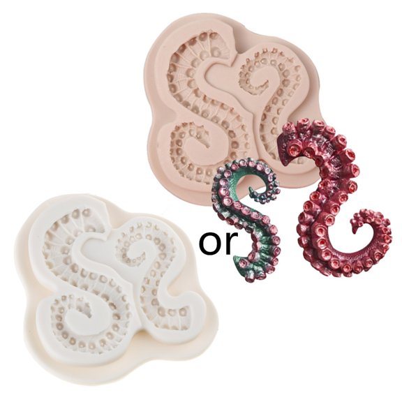 3D Octopus Tentacles Silicone Mold DIY Chocolates Jellies Baking Mold Fondant Mold Cake Decorating Tools Easy to Release