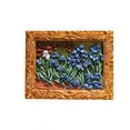 thumbnail image 1 of 3D Oil Painting Style Fridge Magnets Set Of 6, Miniature Landscape/Flower/Seascape Sculptures With Gold Frames, Decorative Refrigerator Magnets For Kitchen, Office & Home Decor, 1 of 3