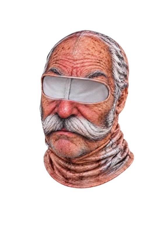 3D Man with Mustache Balaclava Face Mask Mens Breathable Neck Gaiter for Cycling Motorcycle Outdoor Sports Novelty Balaclava