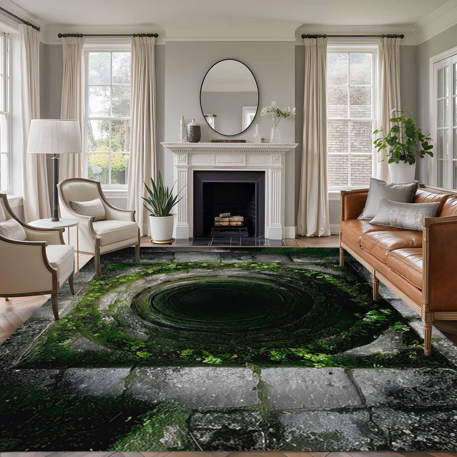 3D Optical Illusion Area Rugs 6'x9', Small Throw Rugs for Kitchen ...