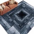 thumbnail image 1 of 3D Optical Illusion Area Rugs Collection 6'x9', Visual Trap Looks Like Holes Blue Non Slip Indoor Rectangle Throw Runner Rug Floor Mat Carpet for Living Room Dining Table Bedroom Nursery, 1 of 9