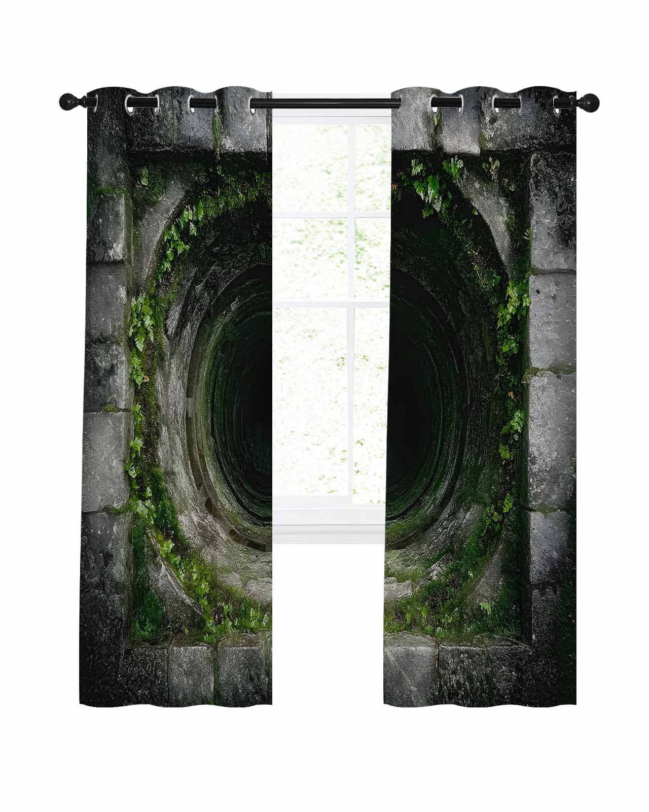 Visual Trap 3D Optical Illusion Blackout Curtains 54 Inches Length, Visual Trap ...