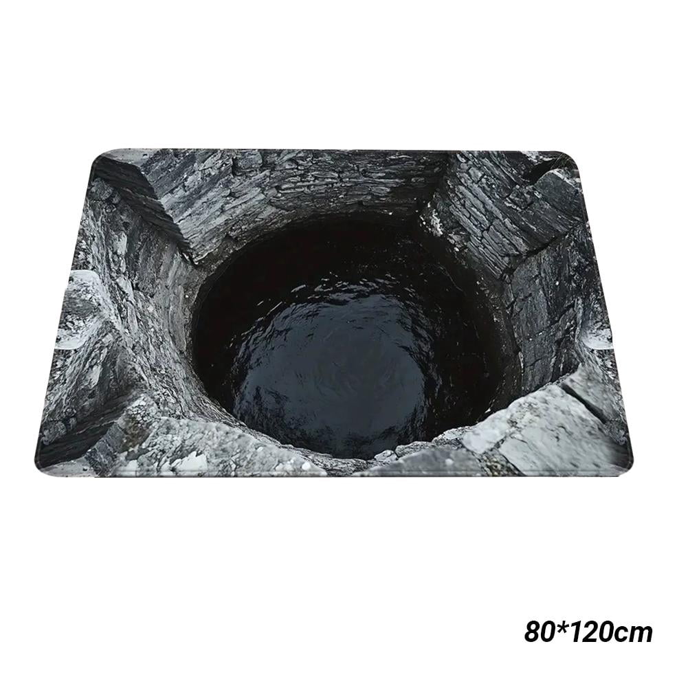 Vloerkleed 3D Geometrische Optische Ilusie Antislip Tapijt, 3D Karpetten Vloermatten, Ronde Tapijten en Tapijten voor Woonkamer Waterdicht Antislip Antivuil Gebruik voor Woonkamer Eetkamer Slaapkamer
