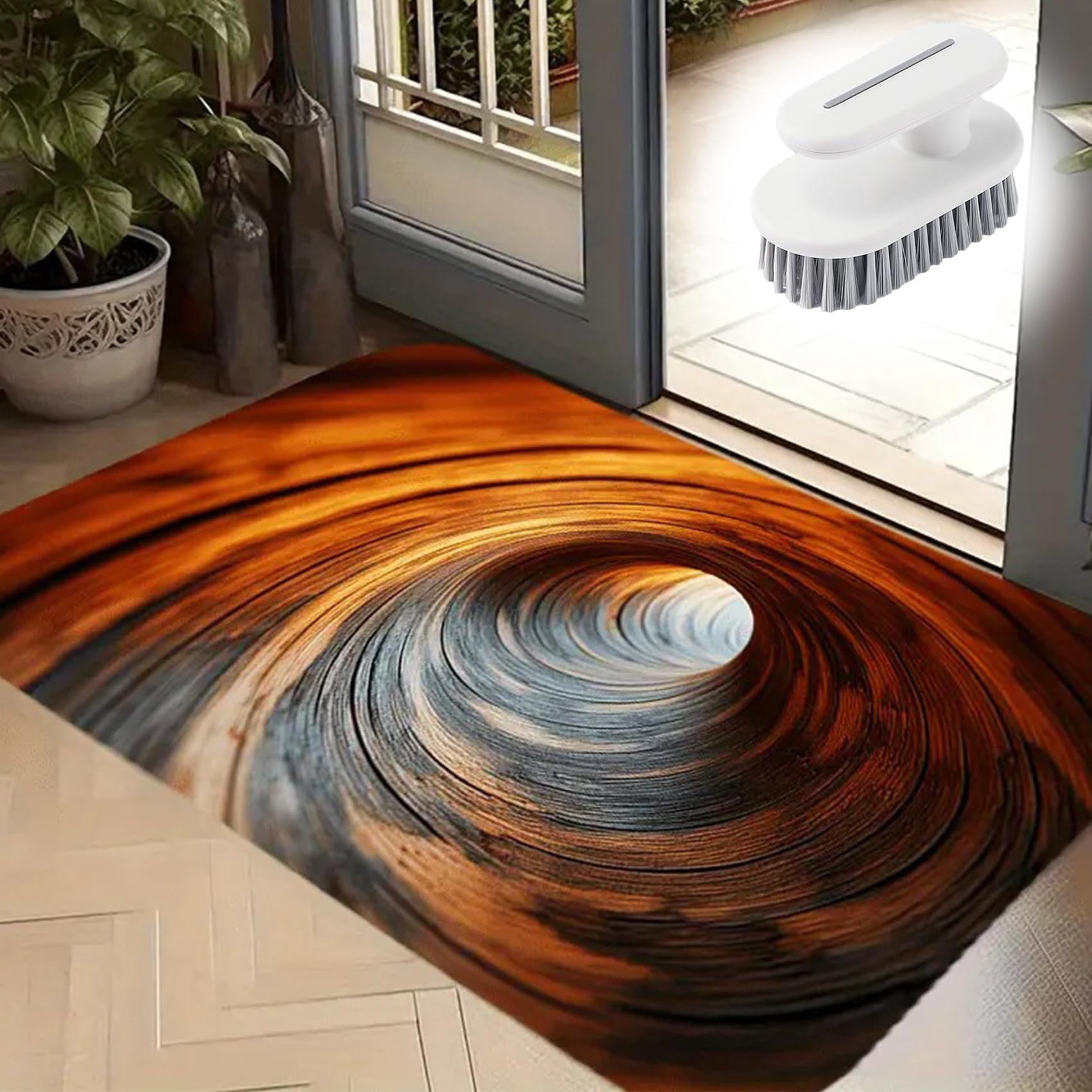 Visualabyss Rugs 3D Optical Illusion Doormat, Visual Illusion Endless Abyss Pattern HD ...