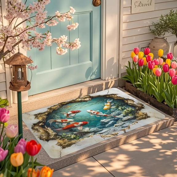 3D Optical Illusion Endless Abyss Welcome Rug Doormat Living Room Bedroom Entrance Door Floor Foot Mat Hallway Backyard