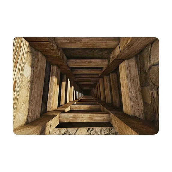 3D Optical Illusion Hole in The Floor Rug - Non- Front Door Mat for Indoor/Outdoor, Large Visual Illusion Carpet for Living Room, Playroom, Office, Porch, or Entrance Decor