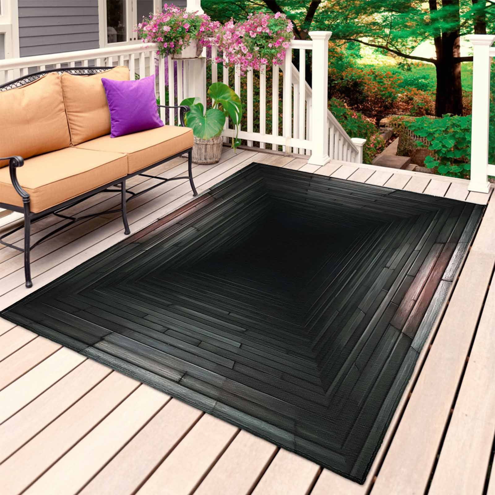 3D Optical Illusion Outdoor Rug 6x9 Ft, Non Slip Washable Area Rug ...