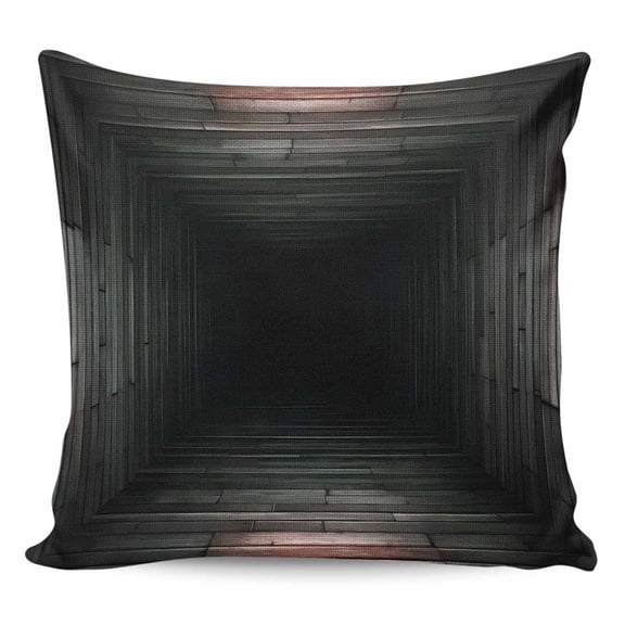 3D Optical Illusion Pillow Covers 18x18 Inch Decorative Throw Pillow Cover, Visual Trap Looks Like Deep Wood Grain Hole Sofa Pillowcases Accent Cushion Case Home Decor Bedroom Living Room