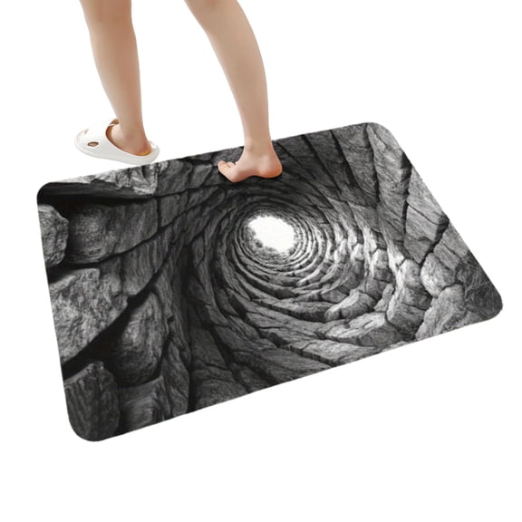 3D Optical Illusion Rug Abyss Illusion Non-Slip Absorbent Doormat | 20x32 Inch Entryway Rug for Indoor Outdoor Bathroom Bedroom Kitchen Entrance Front Door Home Decor Rug