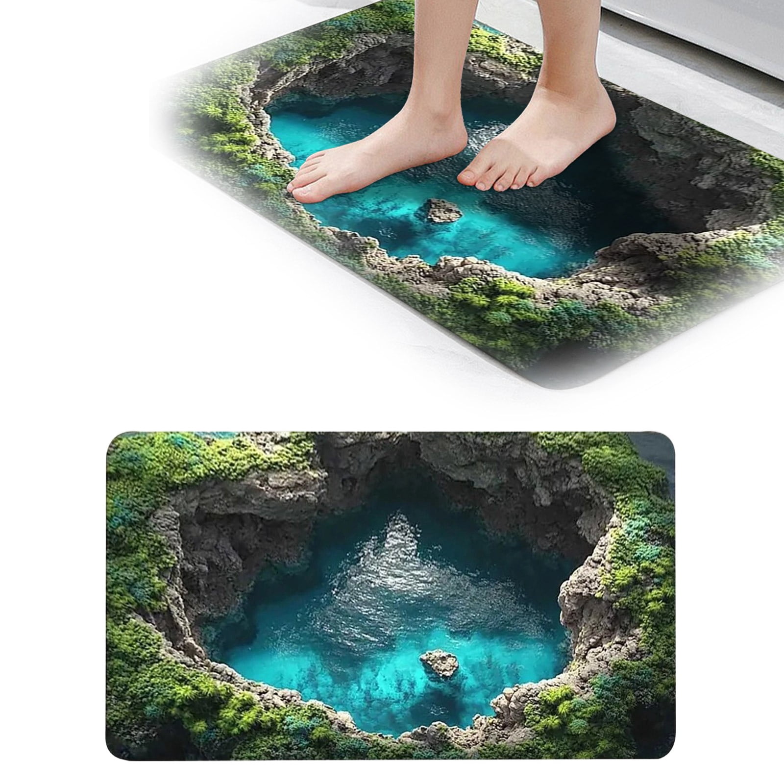 3D Optical Illusion Rug Bottomless Hole Design Doormat, 3D Visual ...