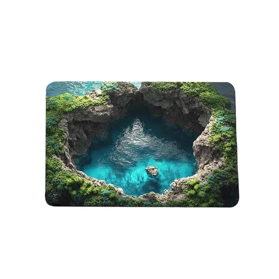 3D Optical Illusion Rug, Non-Slip Doormat, Water Absorbent Floor Mat for Indoor Outdoor Use, Living Room, Bedroom, Entrance, Machine Washable, Non-Fading Carpet, Home Decor, Modern Geometric Pattern