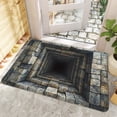 thumbnail image 1 of 3D Optical Illusion Rug, Stereoscopic Visual Effect Entrance Door Mat, Household Absorbent Non Slip Foot Mat, Dirt Proof Mat, Bathroom Non Slip Mat, Front Door Mat for Bedroom, Living Room, 1 of 5